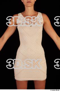 Upper body white dress of Little Caprice 0002